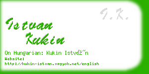 istvan kukin business card